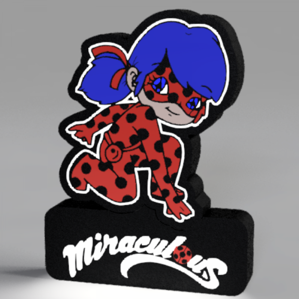 Luminaria 3D alusiva a Lady Bug
