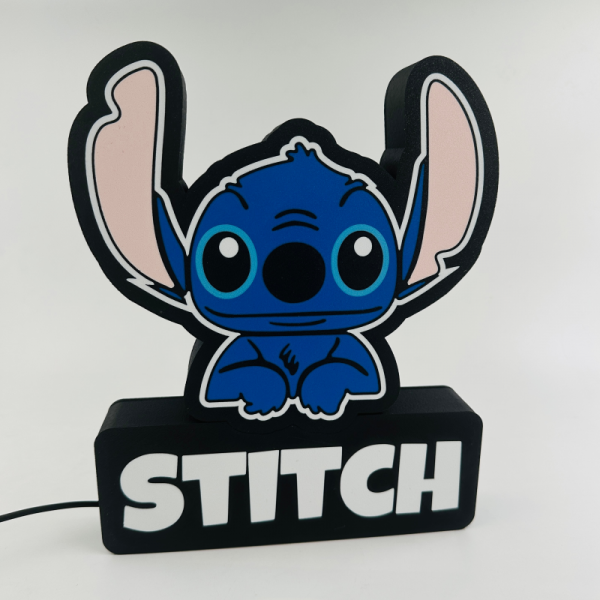 Luminaria 3D alusiva ao Stitch