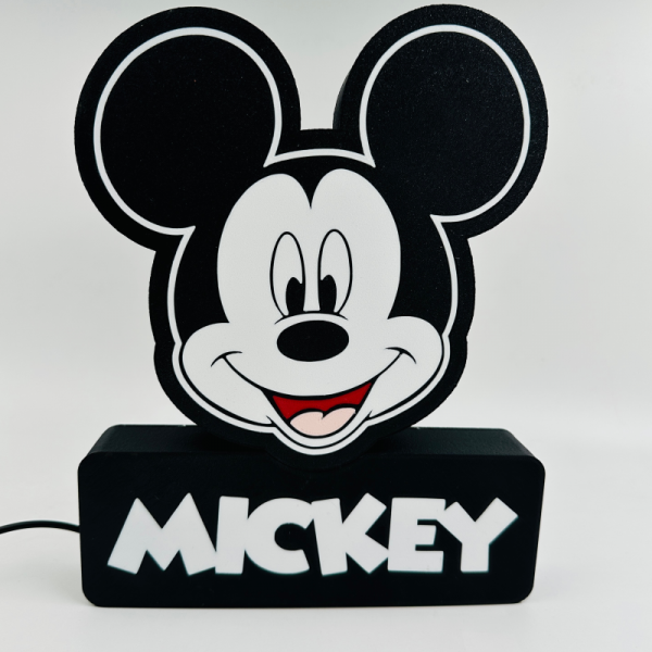Luminaria 3D alusiva ao Mickey