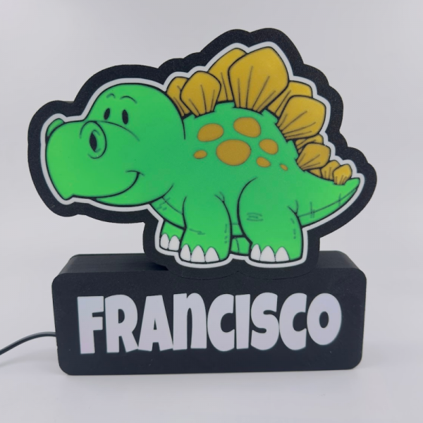 Luminaria 3D alusiva aos Dinossauros