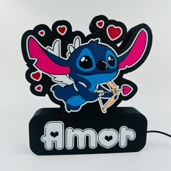 Luminaria 3D alusiva ao Stitch