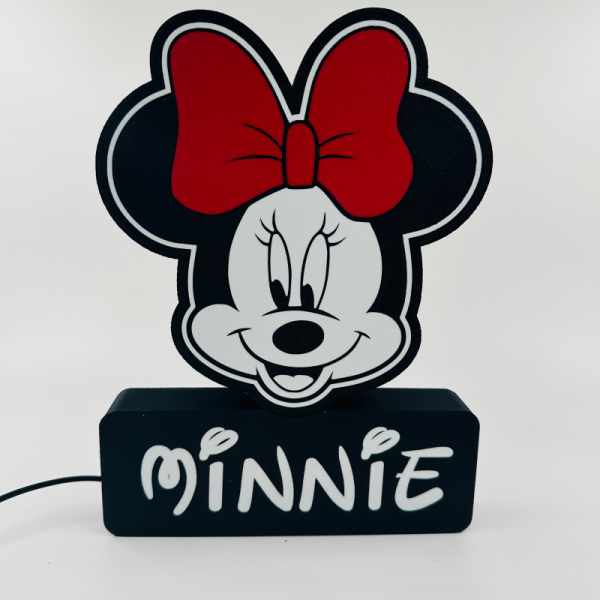 Luminaria 3D alusiva a Minnie