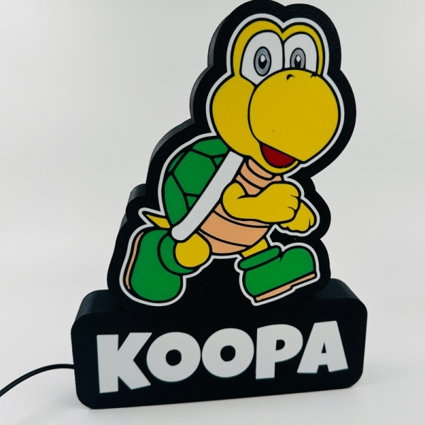 Luminaria 3D alusiva ao Koopa