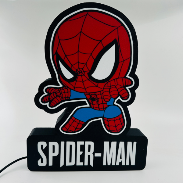 Luminaria 3D alusiva ao Spider Man