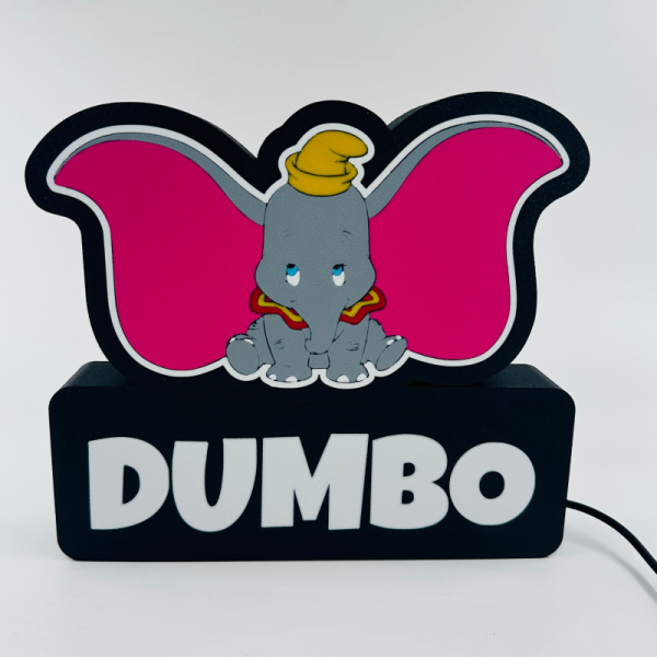 Luminaria 3D alusiva ao Dumbo
