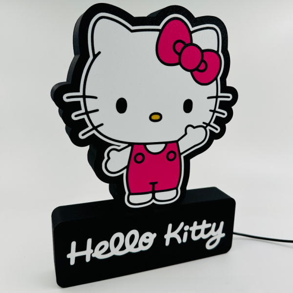 Luminaria 3D alusiva ao Hello Kitty