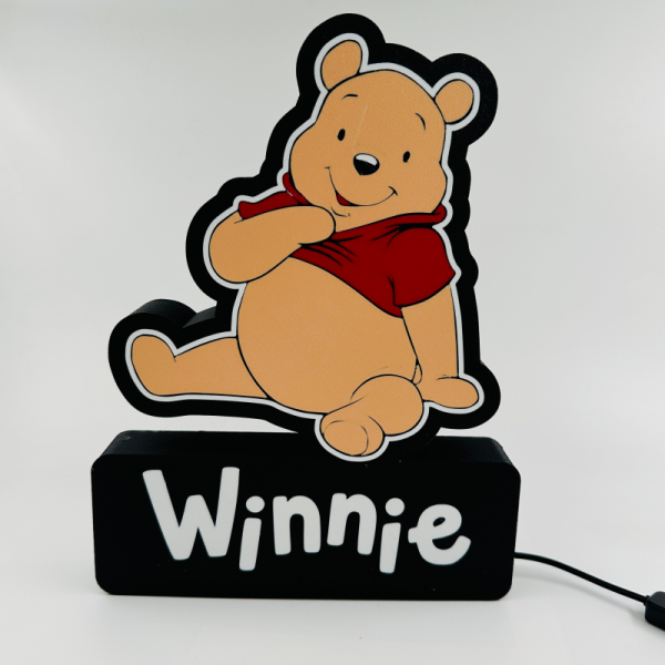 Luminaria 3D alusiva ao Winnie