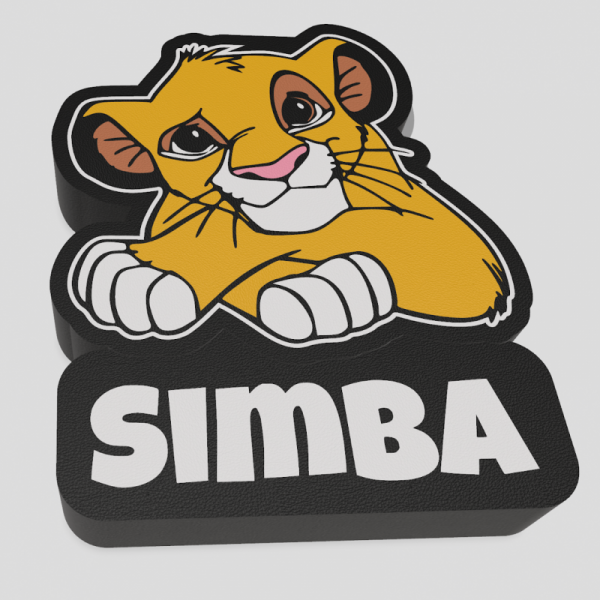 Luminaria 3D alusiva ao Simba