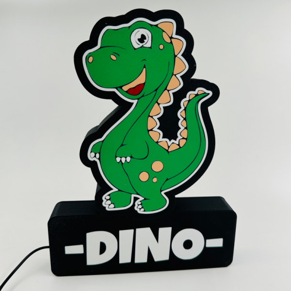 Luminaria 3D alusiva ao Dino
