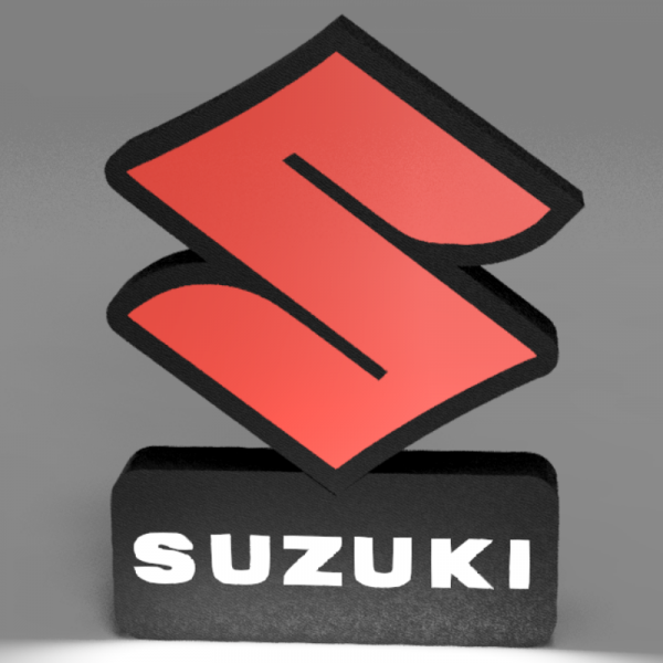 Luminaria 3D alusiva a marca Suzuki