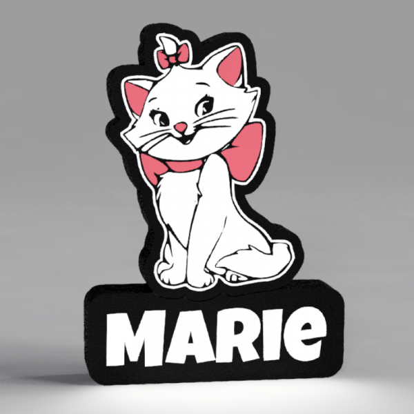 Luminaria 3D alusiva a Marie Cat