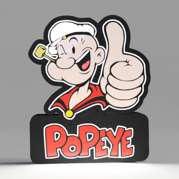 Luminaria 3D alusiva ao Popeye
