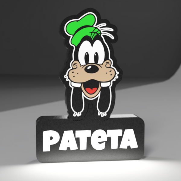 Luminaria 3D alusiva ao Pateta
