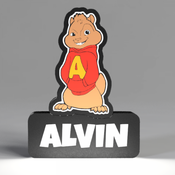 Luminaria 3D alusiva ao Alvin