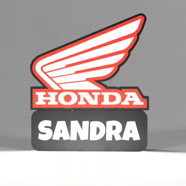 Luminaria 3D alusiva a Honda