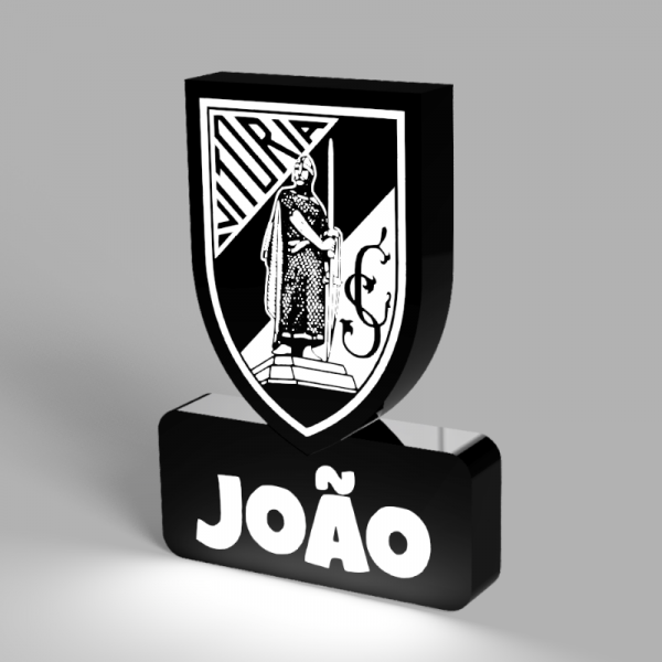 Luminaria 3D alusiva ao Vitória Guimarães