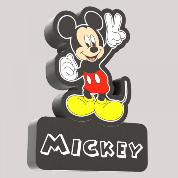 Luminaria 3D alusiva ao Mickey Mouse